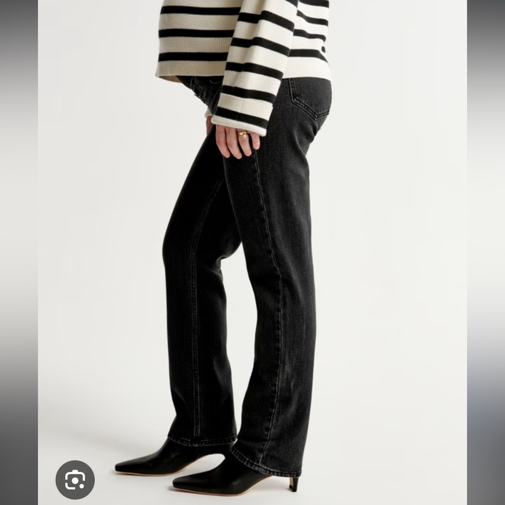 Abercrombie & Fitch Black Straight-Leg maternity Jeans